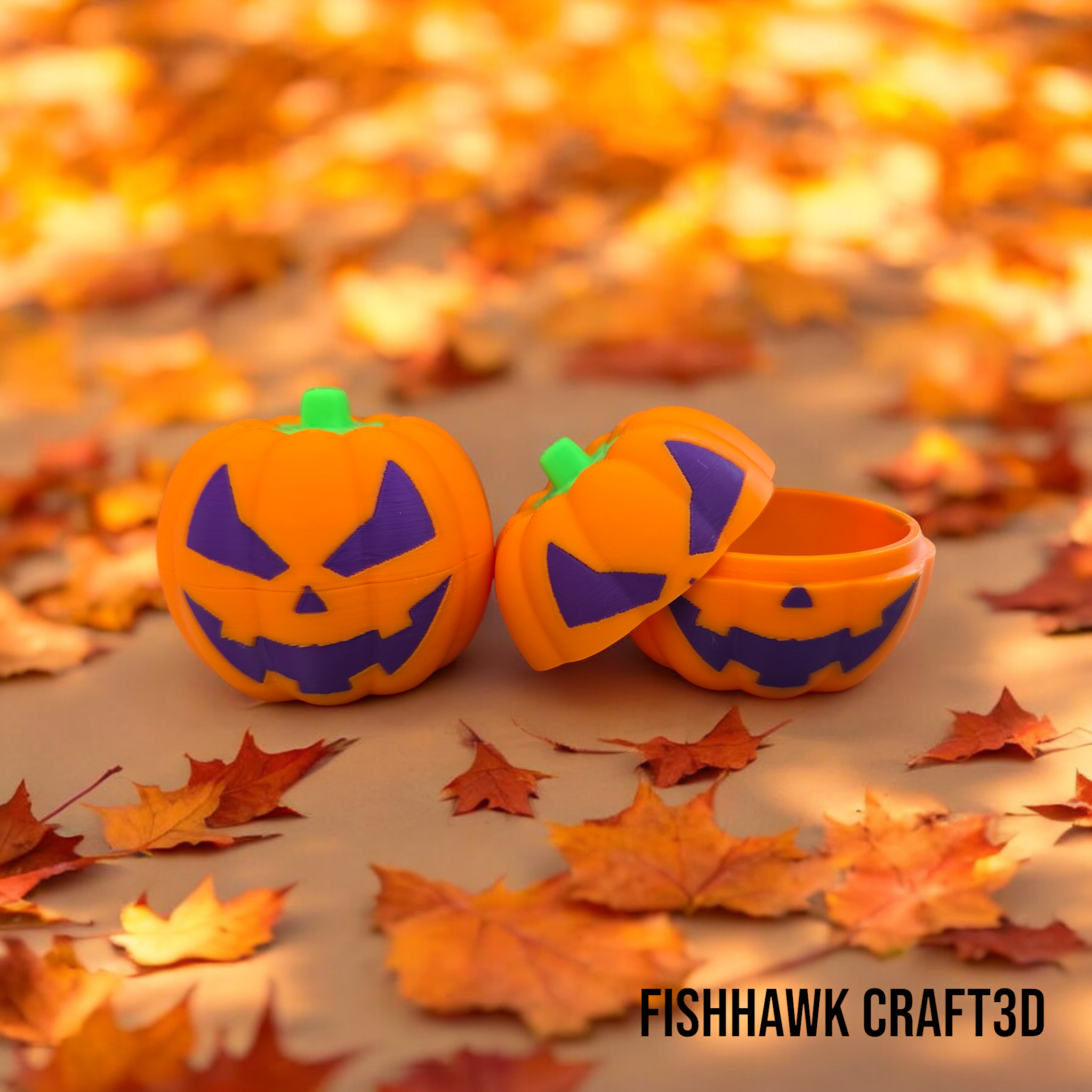 Happy Jack O Lantern Pumpkin Container